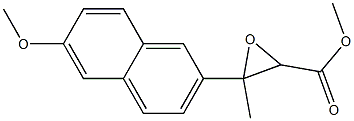 2,3-Epoxy-3-(6-methoxy-2-naphtyl)butyric acid methyl ester Structure