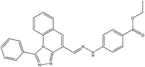 4-[2-[[1-Phenyl[1,2,4]triazolo[4,3-a]quinolin-4-yl]methylene]hydrazino]benzoic acid ethyl ester 구조식 이미지