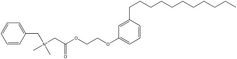 N,N-Dimethyl-N-benzyl-N-[[[2-(3-undecylphenyloxy)ethyl]oxycarbonyl]methyl]aminium Structure