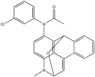 2,7-Epoxy-6-(N-acetyl-3-chloroanilino)-2,3-dihydro-3-methyl-7H-dibenzo[f,ij]isoquinoline Structure