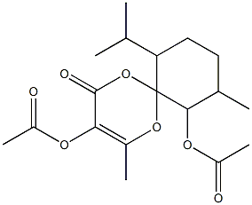 (6S)-7-Isopropyl-10-methyl-3-bis(acetoxy)methyl-1,5-dioxaspiro[5.5]undec-2-en-4-one Structure