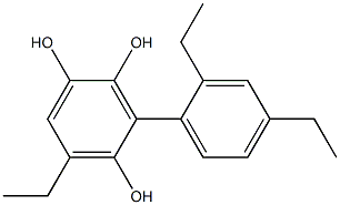 5-Ethyl-3-(2,4-diethylphenyl)benzene-1,2,4-triol Structure