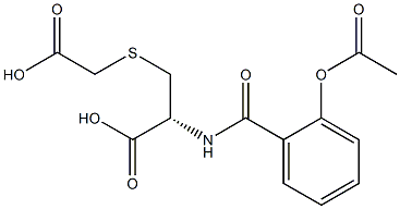 S-(Carboxymethyl)-N-(2-acetyloxybenzoyl)-L-cysteine 구조식 이미지