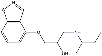 1-(1,2-Benzisothiazol-4-yloxy)-3-(sec-butylamino)-2-propanol 구조식 이미지