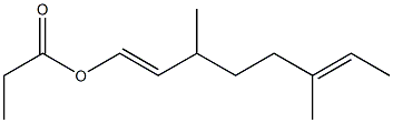 Propionic acid 3,6-dimethyl-1,6-octadienyl ester 구조식 이미지