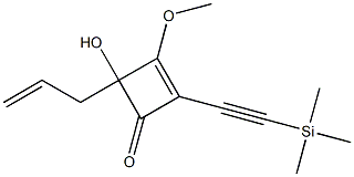 4-Hydroxy-1-methoxy-2-[(trimethylsilyl)ethynyl]-4-(2-propenyl)-1-cyclobuten-3-one Structure