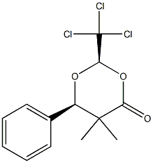 (2R,6R)-2-Trichloromethyl-5,5-dimethyl-6-phenyl-1,3-dioxan-4-one Structure