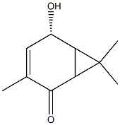 (5S)-5-Hydroxy-3,7,7-trimethylbicyclo[4.1.0]hept-3-en-2-one Structure