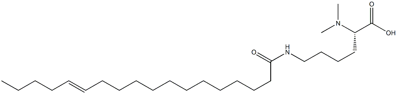 N6-(13-Octadecenoyl)-N2,N2-dimethyllysine Structure