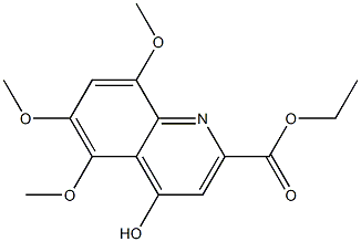 4-Hydroxy-5,6,8-trimethoxy-2-quinolinecarboxylic acid ethyl ester Structure