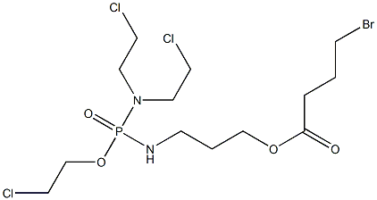 N,N-Bis(2-chloroethyl)-N'-[3-[(4-bromobutyryl)oxy]propyl]diamidophosphoric acid 2-chloroethyl ester Structure