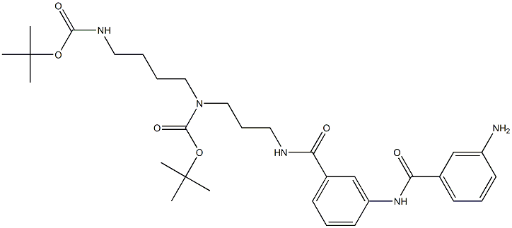 3-[[3-Aminobenzoyl]amino]-N-[3-[(tert-butoxycarbonyl)[4-(tert-butoxycarbonylamino)butyl]amino]propyl]benzamide Structure