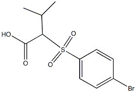 2-(4-Bromophenylsulfonyl)-3-methylbutanoic acid 구조식 이미지