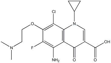 7-[2-(Dimethylamino)ethoxy]-8-chloro-6-fluoro-5-amino-1-cyclopropyl-1,4-dihydro-4-oxoquinoline-3-carboxylic acid Structure