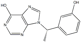9-[(S)-1-(3-Hydroxyphenyl)ethyl]-9H-purin-6-ol Structure