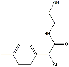 N-(2-Hydroxyethyl)-2-chloro-2-(4-methylphenyl)acetamide 구조식 이미지