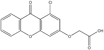 (9-Oxo-1-chloro-9H-xanthen-3-yloxy)acetic acid 구조식 이미지