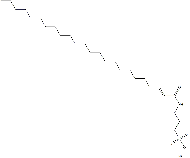 3-[(1-Oxo-2-tetracosen-1-yl)amino]-1-propanesulfonic acid sodium salt 구조식 이미지