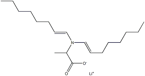 2-[Di(1-octenyl)amino]propanoic acid lithium salt 구조식 이미지