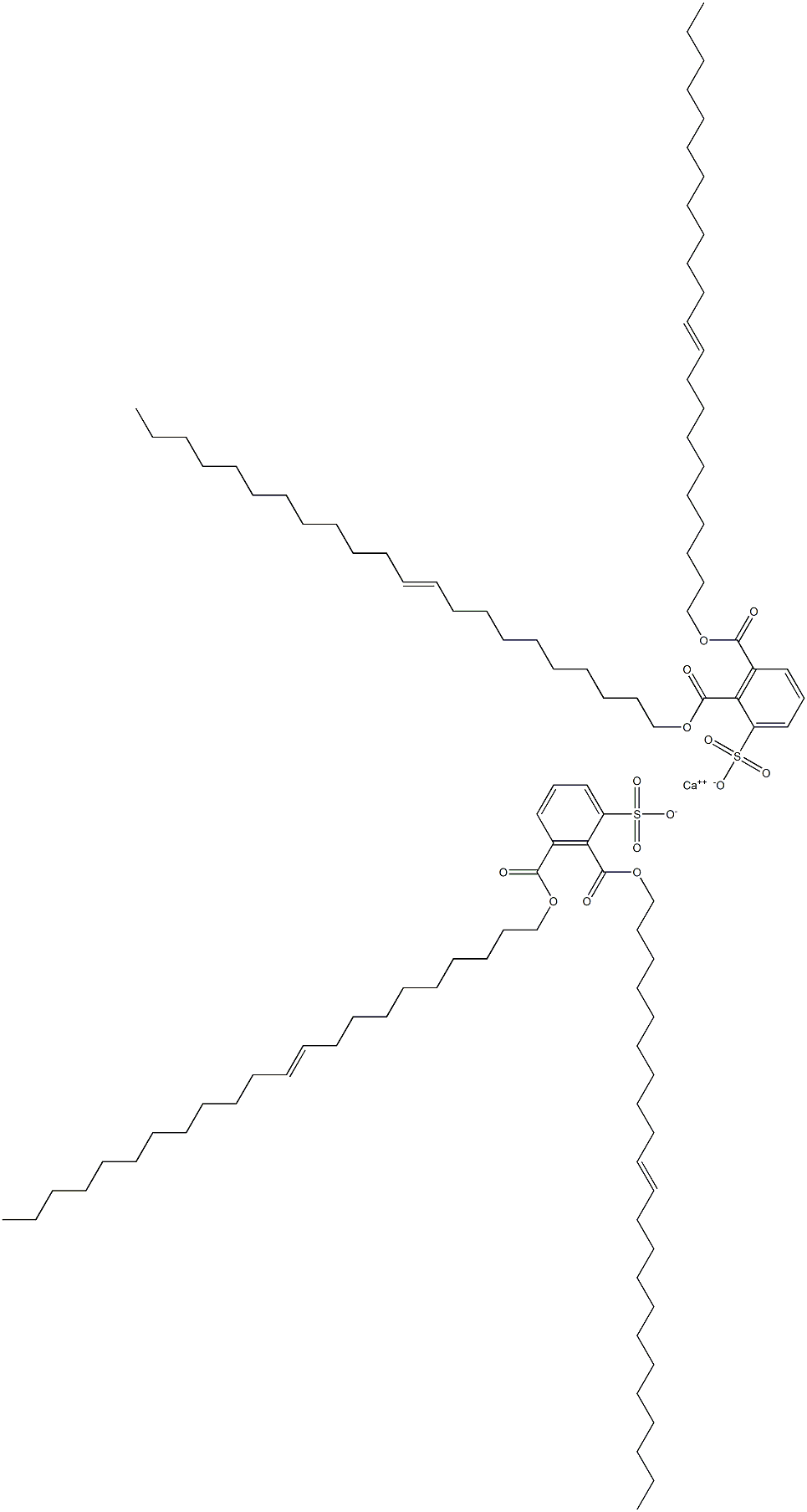 Bis[2,3-di(10-docosenyloxycarbonyl)benzenesulfonic acid]calcium salt 구조식 이미지