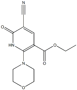 2-Oxo-3-cyano-6-morpholino-1,2-dihydropyridine-5-carboxylic acid ethyl ester 구조식 이미지