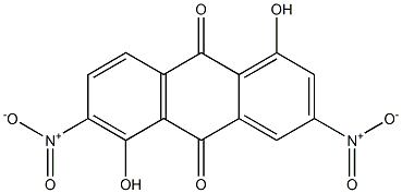 1,5-Dihydroxy-3,6-dinitroanthraquinone Structure