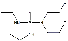 Bis(ethylamino)[N,N-bis(2-chloroethyl)amino]phosphine oxide Structure