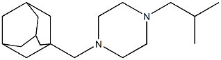 1-Isobutyl-4-(1-adamantylmethyl)piperazine 구조식 이미지