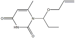 1-[1-(2-Propenyloxy)propyl]-6-methyluracil Structure