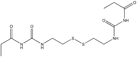 1,1'-[Dithiobis(2,1-ethanediyl)]bis(3-propanoylurea) Structure