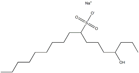 4-Hydroxyheptadecane-8-sulfonic acid sodium salt Structure