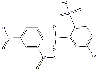 4-Bromo-2-[(2,4-dinitrophenyl)sulfonyl]benzenesulfonic acid Structure