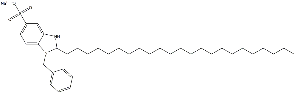 1-Benzyl-2,3-dihydro-2-tricosyl-1H-benzimidazole-5-sulfonic acid sodium salt Structure