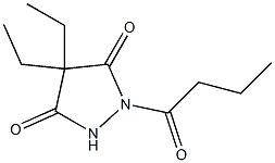 4,4-Diethyl-1-butyryl-3,5-pyrazolidinedione Structure