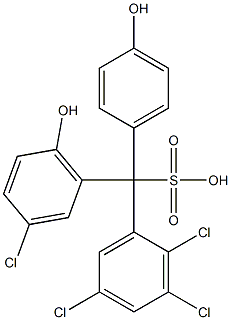 (3-Chloro-6-hydroxyphenyl)(2,3,5-trichlorophenyl)(4-hydroxyphenyl)methanesulfonic acid Structure