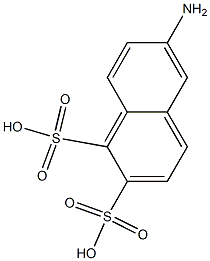 6-Amino-1,2-naphthalenedisulfonic acid 구조식 이미지