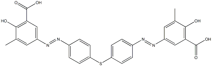 3,3'-[Thiobis(4,1-phenyleneazo)]bis(6-hydroxy-5-methylbenzoic acid) Structure