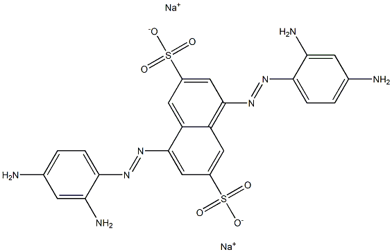 4,8-Bis[(2,4-diaminophenyl)azo]naphthalene-2,6-disulfonic acid disodium salt 구조식 이미지