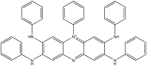 5-Phenyl-2,3,7,8-tetrakis(phenylamino)phenazin-5-ium 구조식 이미지