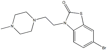3-[2-(4-Methyl-1-piperazinyl)ethyl]-6-bromobenzothiazol-2(3H)-one Structure