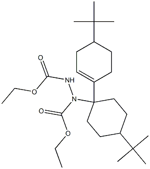 3-(Ethoxycarbonyl)-3-[4-tert-butyl-1-(4-tert-butyl-1-cyclohexenyl)cyclohexyl]carbazic acid ethyl ester 구조식 이미지
