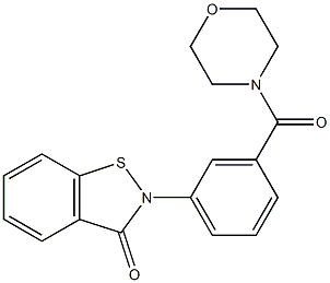 2-[3-(Morpholinocarbonyl)phenyl]-1,2-benzisothiazol-3(2H)-one Structure