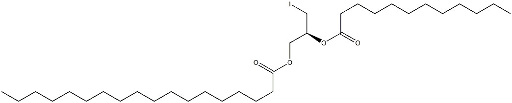 [S,(-)]-3-Iodo-1,2-propanediol 2-laurate 1-stearate 구조식 이미지