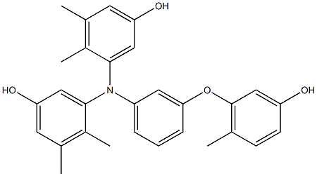 N,N-Bis(5-hydroxy-2,3-dimethylphenyl)-3-(3-hydroxy-6-methylphenoxy)benzenamine 구조식 이미지