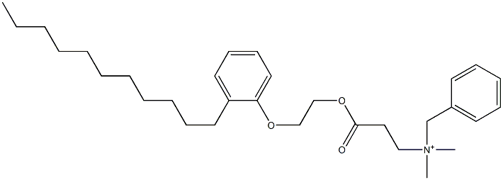 N,N-Dimethyl-N-benzyl-N-[2-[[2-(2-undecylphenyloxy)ethyl]oxycarbonyl]ethyl]aminium Structure