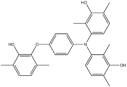 N,N-Bis(3-hydroxy-2,4-dimethylphenyl)-4-(6-hydroxy-2,5-dimethylphenoxy)benzenamine 구조식 이미지