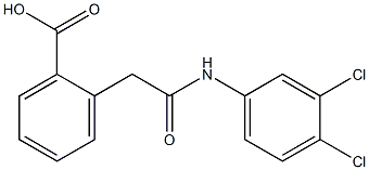 2-[2-[3,4-Dichloroanilino]-2-oxoethyl]benzoic acid Structure