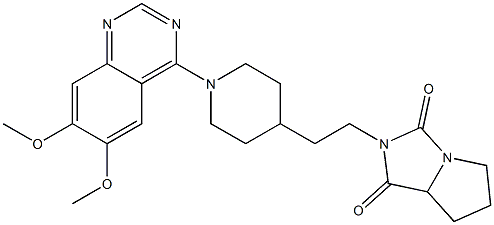 7-[2-[1-(6,7-Dimethoxyquinazolin-4-yl)piperidin-4-yl]ethyl]-1,7-diazabicyclo[3.3.0]octane-6,8-dione Structure