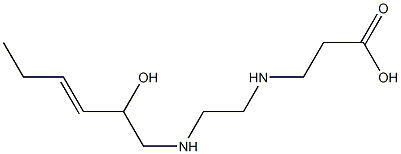 3-[N-[2-[N-(2-Hydroxy-3-hexenyl)amino]ethyl]amino]propionic acid 구조식 이미지