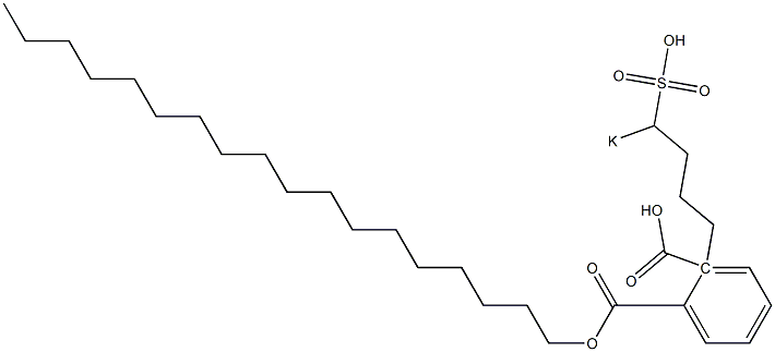 Phthalic acid 1-octadecyl 2-(4-potassiosulfobutyl) ester Structure